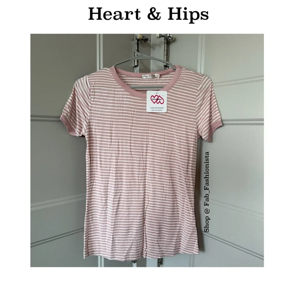 Mauve stripe top size small